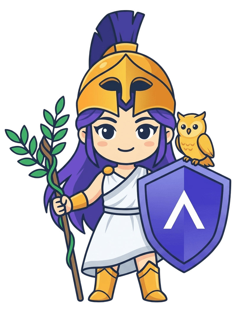 Aegis mascot — Athena guarding your retirement